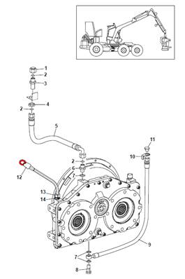 Distribution box, hydraulic lines 9992720