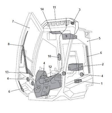 Cab structure, assembly 9992808