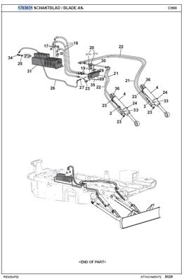 Earthmoving blade, mounting 9992968