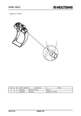 Grapple arm, female 0680887P00