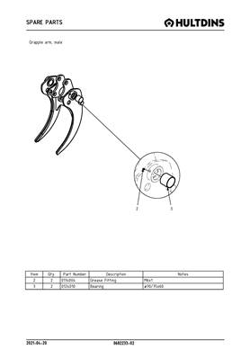 Grapple arm, male 068223302