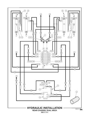 Hydraulic Installation, Rear Chassis, Dual Arch 50203961