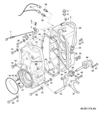 Transmission box, assembly 7029851S2