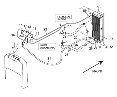 Water cooling, assembly 9905388