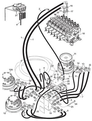 Swing motors lines 9990078S2