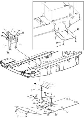 Hood guard, mounting 9991135