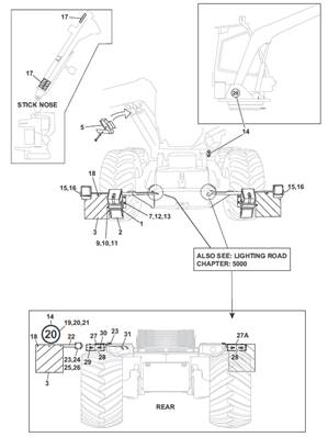 Road lighting kit, mounting 9991253