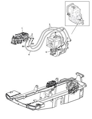Transmission, hydraulic lines 9991300