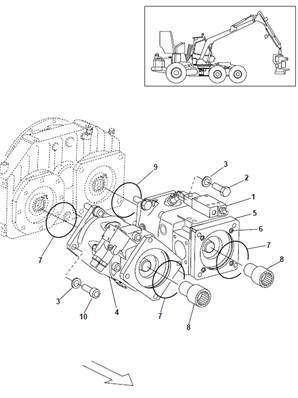 Hydraulic pumps, assembly 9991721