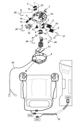 Left joystick console, assembly 9991787