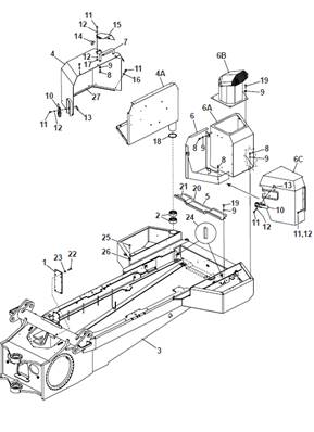 Rear frame, assembly 9991817