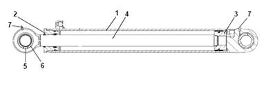 Lifting cylinder and dipper, assembly 9992201