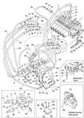 Turret rotation motor, hydraulic lines 9992234S2