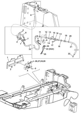 Hydraulic and fuel filling pump, assembly 9992476