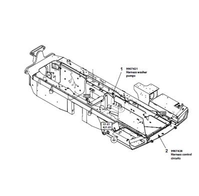 Wiper motor harness, assembly 9992552