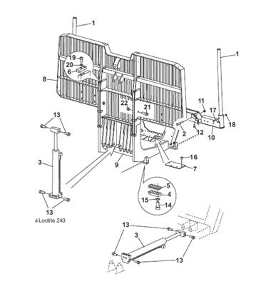 Hydraulic removable grid, mounting 99929212