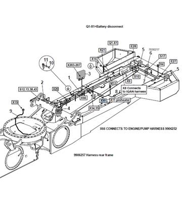Rear frame harness, assembly 9992925
