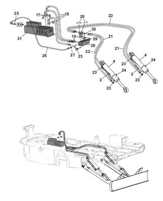 Earthmoving blade, mounting 99929473