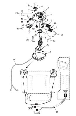 Left joystick console, assembly 9992950