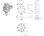 Rotator INDEXATOR GV3 49,5/25P shaft Ø49,5mm and pin Ø25mm for 75mm links