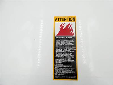 Label prevent fire french