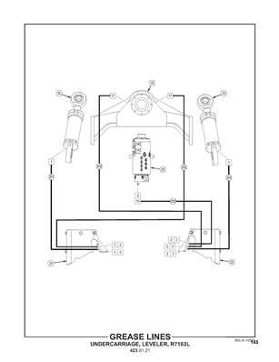 Grease Lines, Undercarriage, Leveler, R7163L 4230121