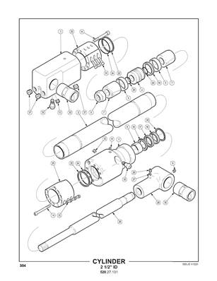 Cylinder, telescopic boom, 10 and 11 m 52027132