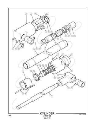 Cylinder, telescopic boom 5202762