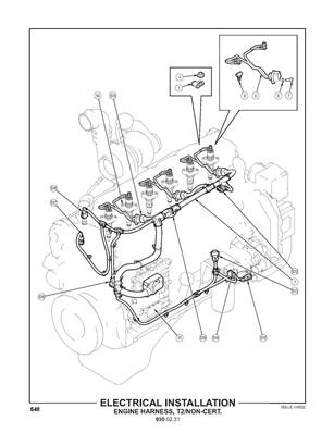 Electrical Installation, Engine Harness T2/Non-Cert 9300231