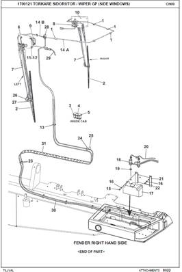 Side wiper, assembly 1700121