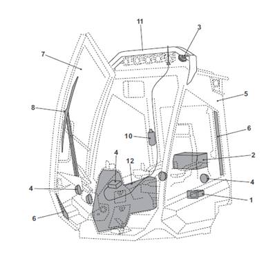 Cab structure, assembly 7016628