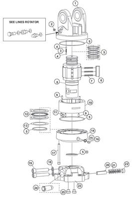 AV17S rotator, assembly 7017220