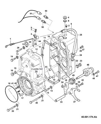 Transmission box, assembly 9902782S2