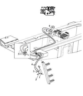 Ladder, hydraulic lines 9991194