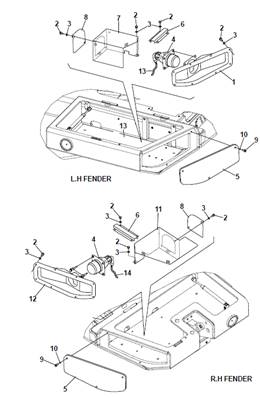 Rear work lights, assembly 9991222