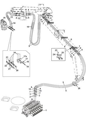 Rotator, hydraulic lines 9991244