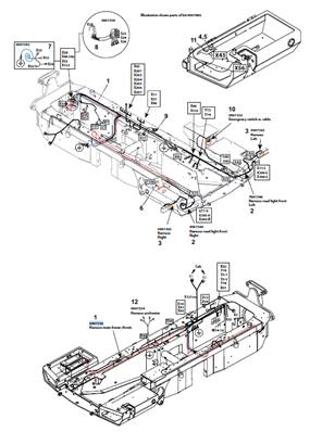 Front frame harness, mounting 9991339S2