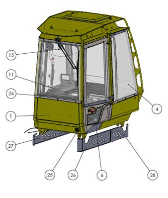 Cab, assembly 9991370