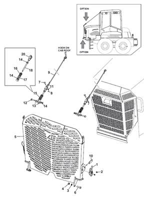 Grille protection, mounting 9991436