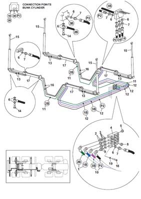 Hydraulic cradles, assembly 9991450