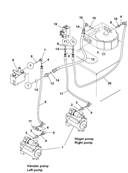 Transmission pump, hydraulic lines 9991467S2