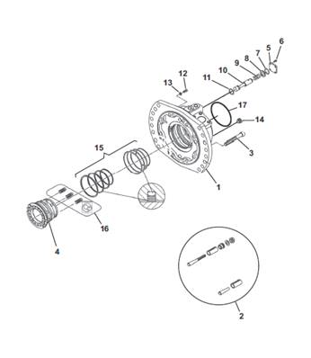 Rear feed motor, housing 9992394