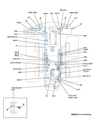 Front frame harness, mounting 9992462S2