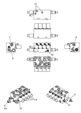 Main hydraulic distributor, assembly 99929232