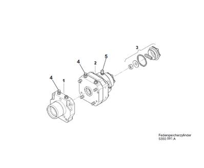 Bogie, brake cylinder 99929396