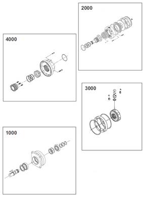 POCLAIN turret rotation motor, assembly 99929443