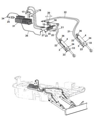 Earthmoving blade, mounting 99929496