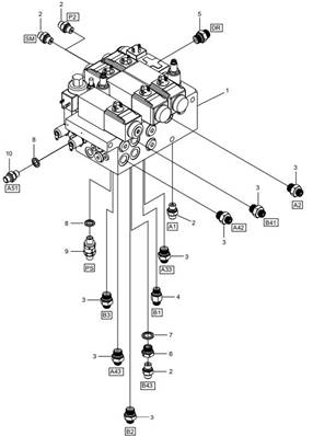 Left manifold, adaptors #2 LM005524-2