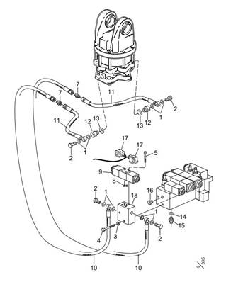 Rotator control, with ON/OFF valve LM033509