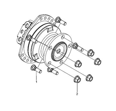 Wheel screws and nuts for feed roller motors LM999402